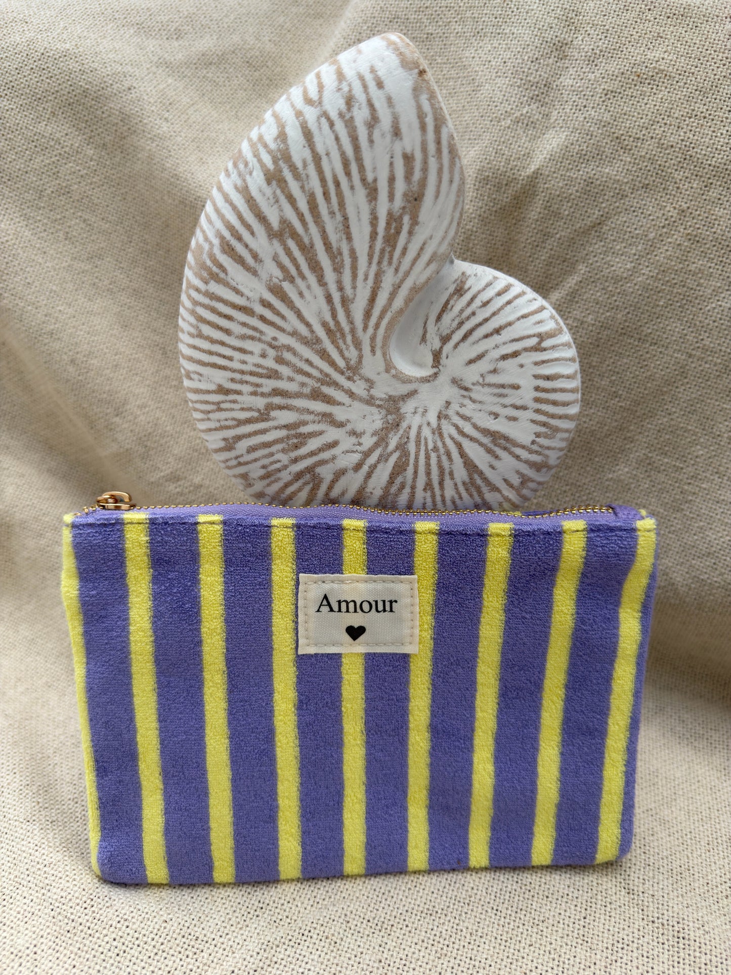 ✨ Pochette Amour rayée en éponge ✨