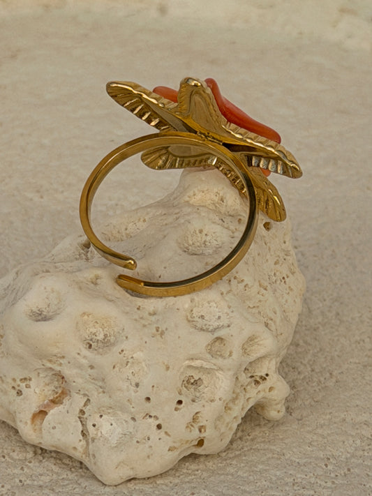 Bague Etoile Corail