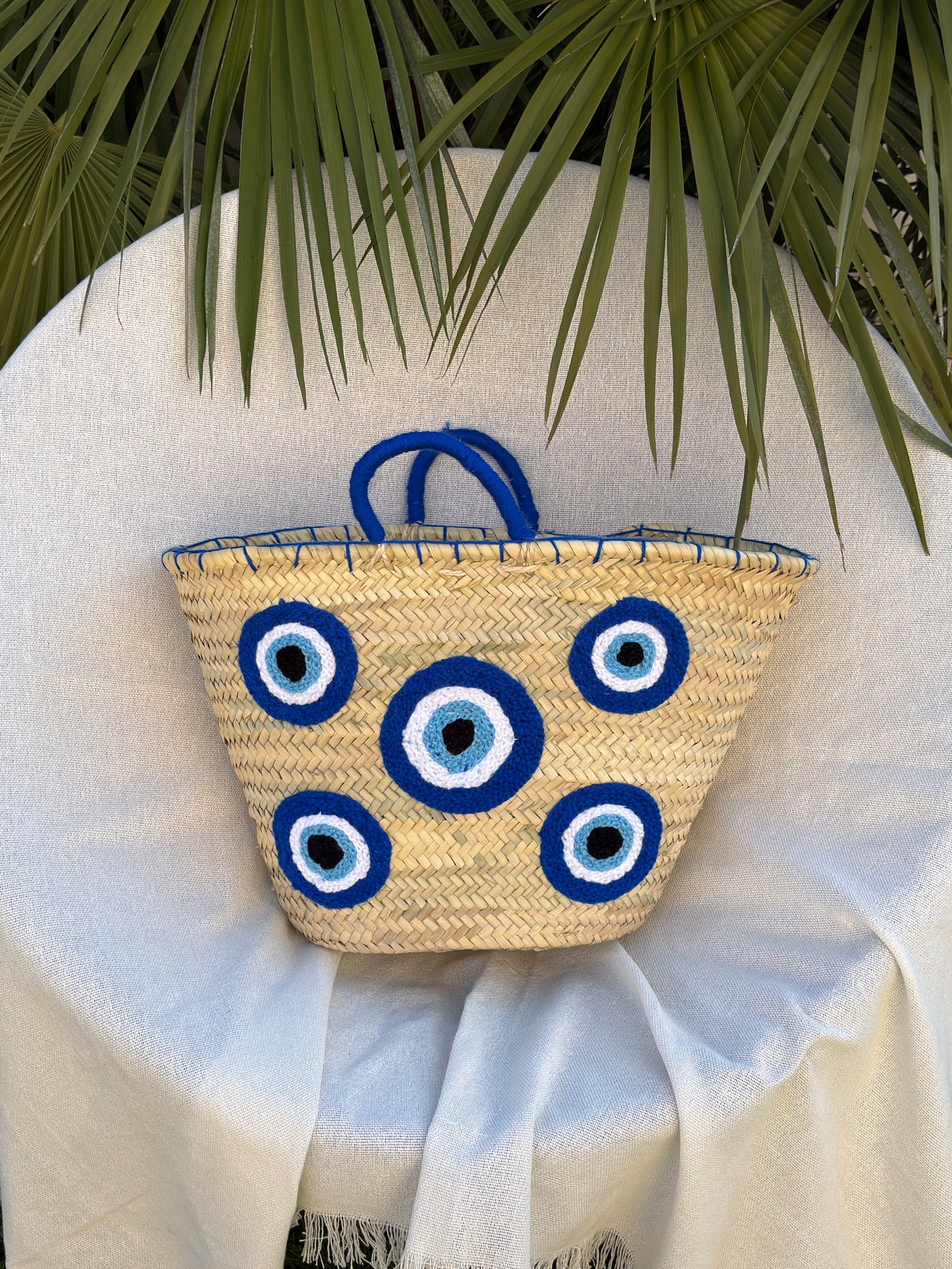 Panier bohème oeil bleu 🧿