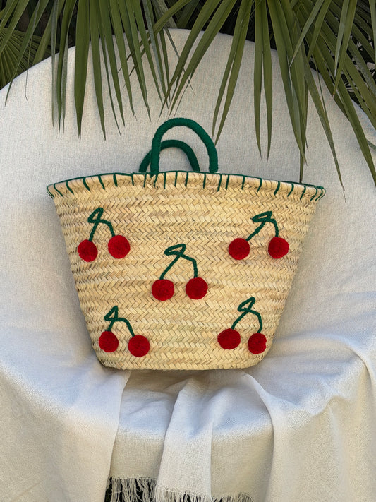 Panier bohème cerise - sac de plage été SOANA 🍒