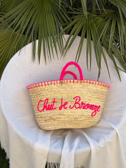 Panier bohème "Chut je Bronze" ☀️