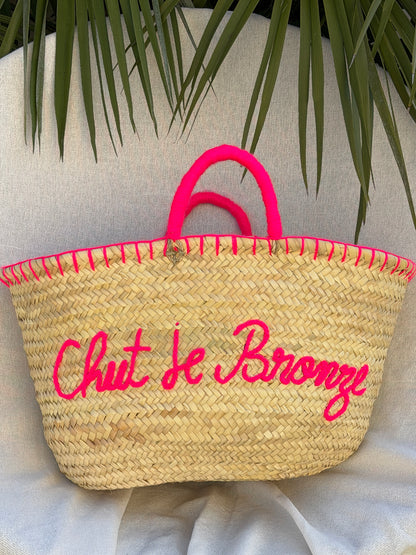 Panier bohème "Chut je Bronze" ☀️