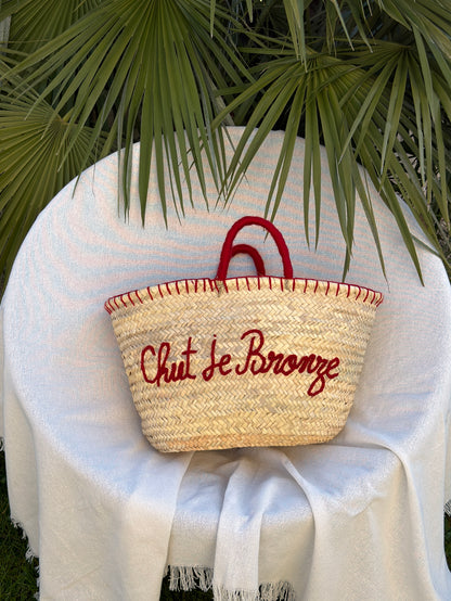 Panier bohème "Chut je Bronze" ☀️
