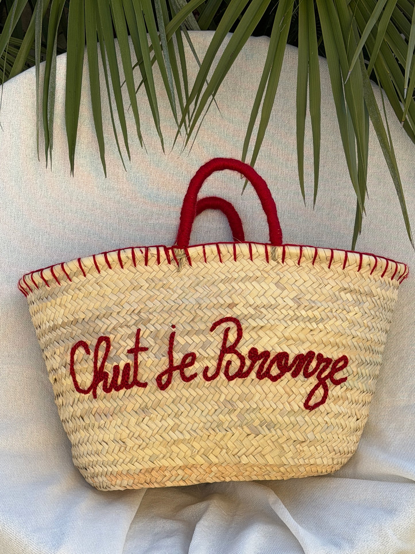 Panier bohème "Chut je Bronze" ☀️