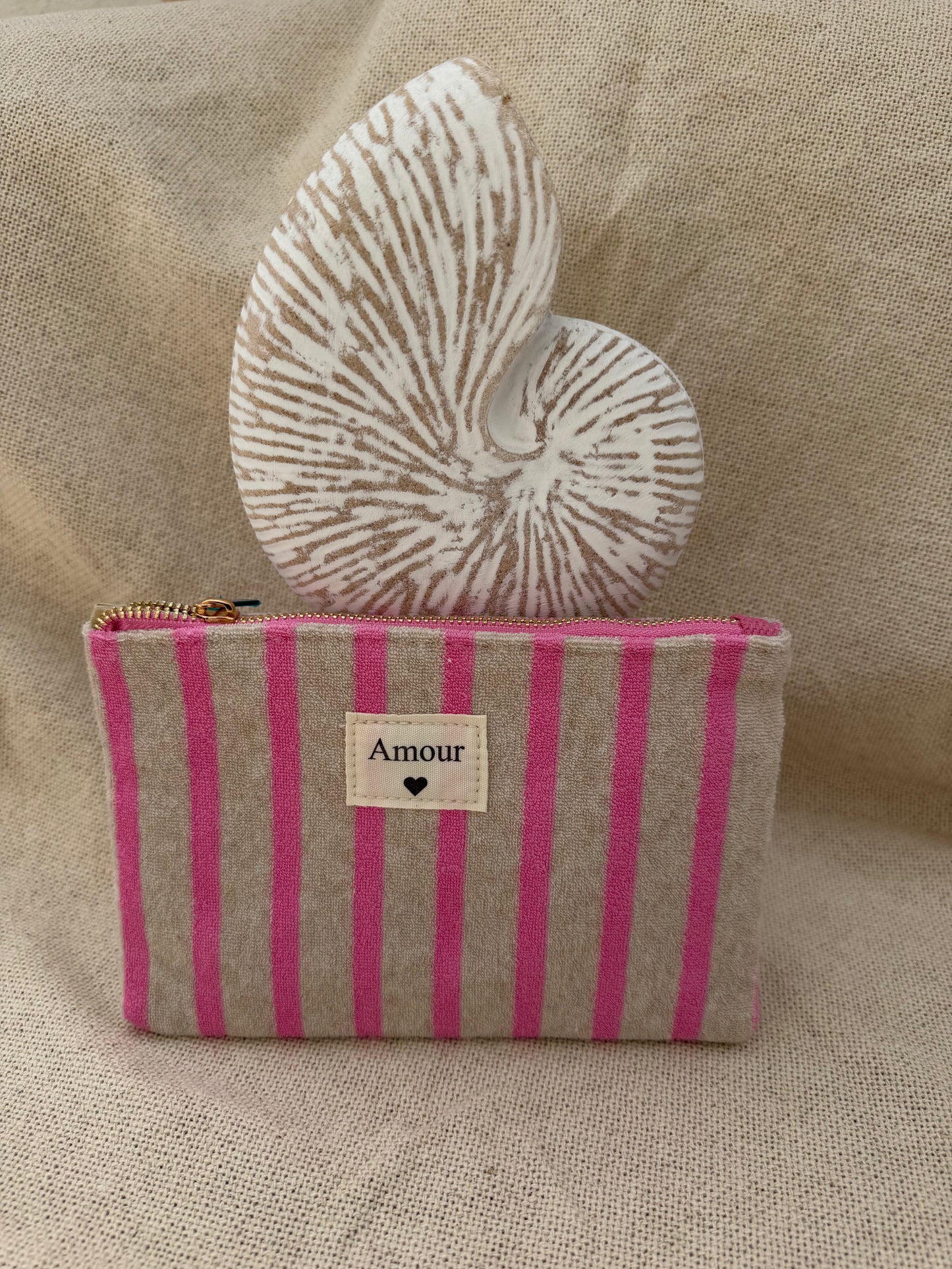 ✨ Pochette Amour rayée en éponge ✨