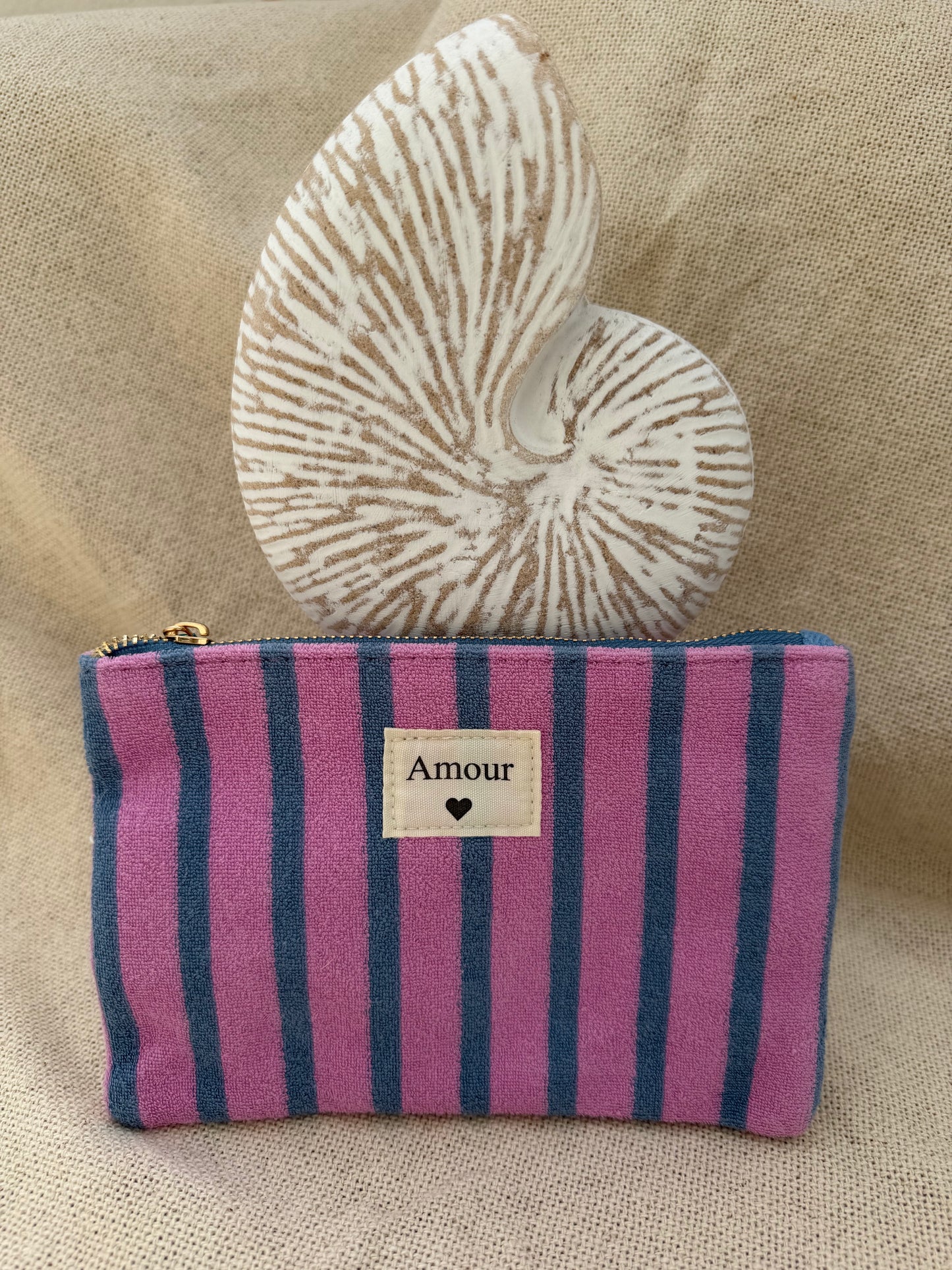 ✨ Pochette Amour rayée en éponge ✨