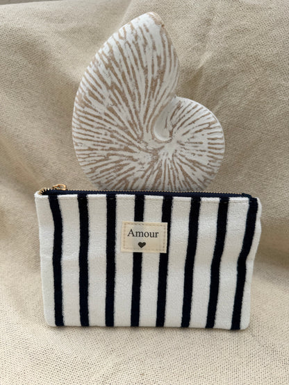 ✨ Pochette Amour rayée en éponge ✨