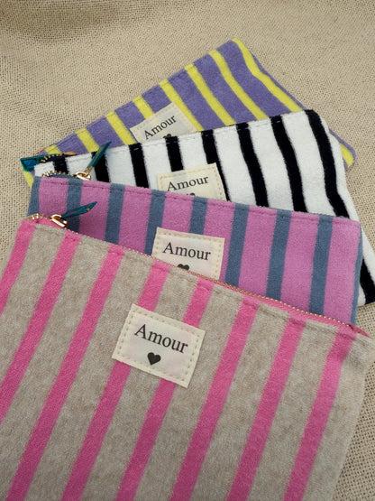 ✨ Pochette Amour rayée en éponge ✨